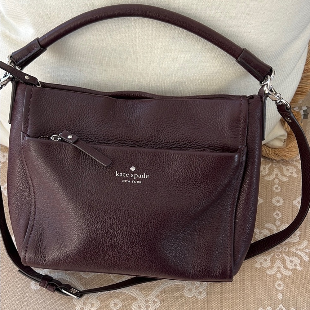 Kate Spade Burgundy Leather Shoulder Bag